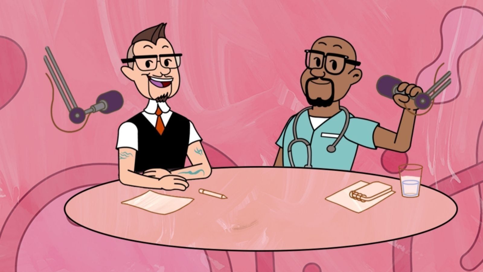 Animated Dr. Dery and Dr. Griggs